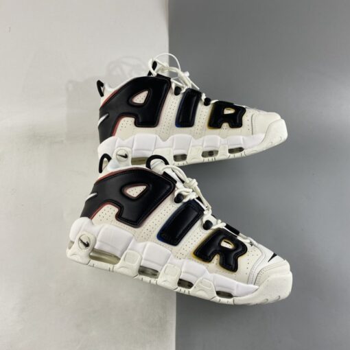 Nike Air More Uptempo Trading Cards Sail Black Team Orange For Sale 1