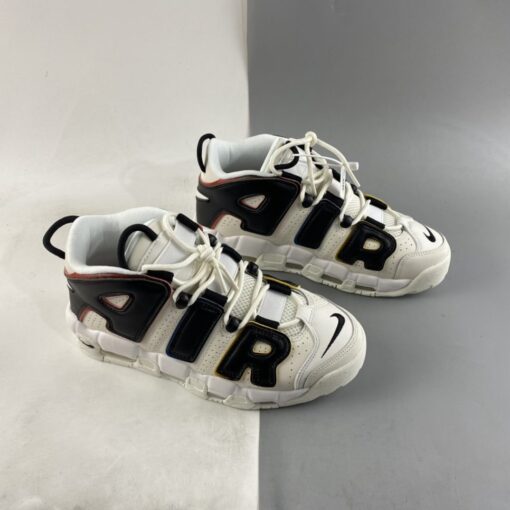 Nike Air More Uptempo Trading Cards Sail Black Team Orange For Sale 6