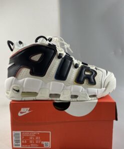 Nike Air More Uptempo Trading Cards Sail Black Team Orange For Sale 7