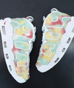 Nike Air More Uptempo UK Amarillo Speed Red Neptune Green White For Sale 3