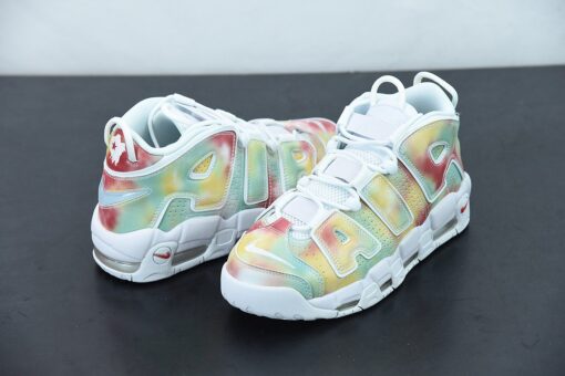 Nike Air More Uptempo UK Amarillo Speed Red Neptune Green White For Sale 4