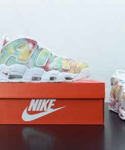 Nike Air More Uptempo UK Amarillo Speed Red Neptune Green White For Sale 9