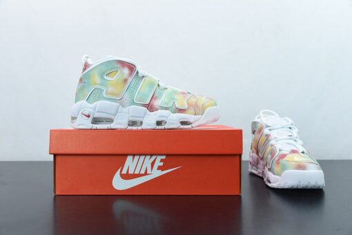 Nike Air More Uptempo UK Amarillo Speed Red Neptune Green White For Sale 9