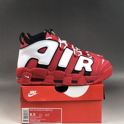 Nike Air More Uptempo University Red White Black 7