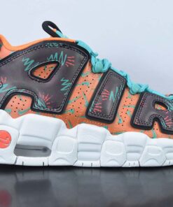 Nike Air More Uptempo What The 90s Total Orange Black Hyper Jade For Sale 1