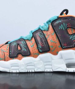 Nike Air More Uptempo What The 90s Total Orange Black Hyper Jade For Sale 2