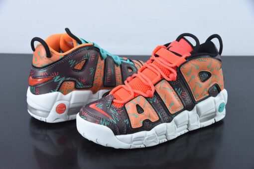 Nike Air More Uptempo What The 90s Total Orange Black Hyper Jade For Sale 3