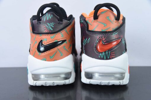 Nike Air More Uptempo What The 90s Total Orange Black Hyper Jade For Sale 7