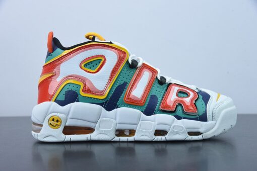 Nike Air More Uptempo White Green Navy Red For Sale 1