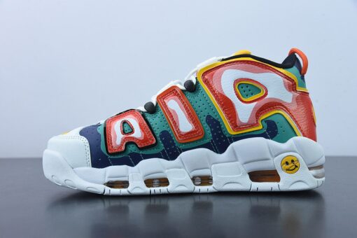 Nike Air More Uptempo White Green Navy Red For Sale 2