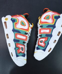 Nike Air More Uptempo White Green Navy Red For Sale 3