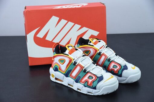 Nike Air More Uptempo White Green Navy Red For Sale