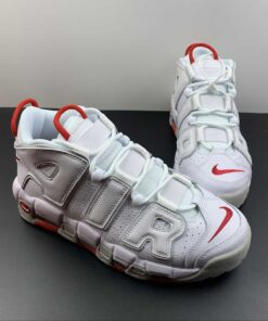 Nike Air More Uptempo White Red Grey For Sale 4