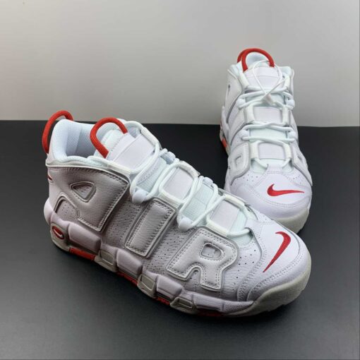 Nike Air More Uptempo White Red Grey For Sale 4