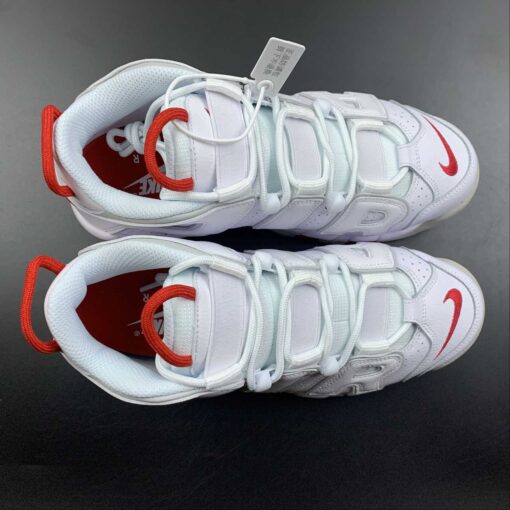 Nike Air More Uptempo White Red Grey For Sale 6