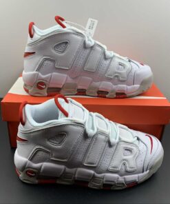 Nike Air More Uptempo White Red Grey For Sale 8