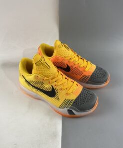 Nike Kobe 10 Elite Low Chester Total Orange Laser Orange Tumbled Grey Black 6