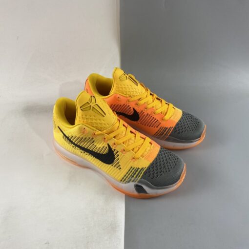 Nike Kobe 10 Elite Low Chester Total Orange Laser Orange Tumbled Grey Black 6