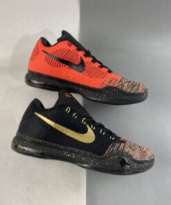 Nike Kobe 10 Elite Low Christmas Black Metallic Gold Bright Crimson For Sale 1