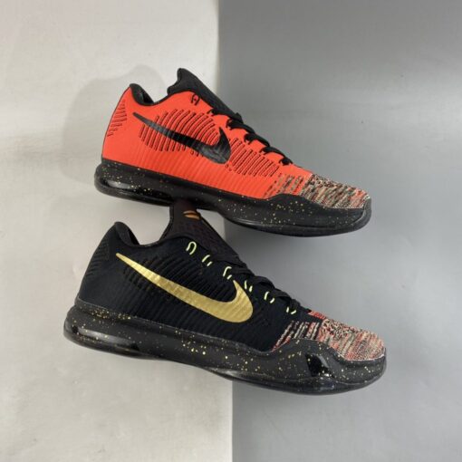 Nike Kobe 10 Elite Low Christmas Black Metallic Gold Bright Crimson For Sale 1