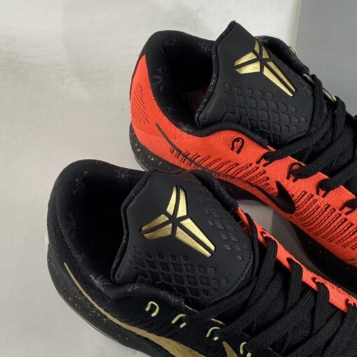 Nike Kobe 10 Elite Low Christmas Black Metallic Gold Bright Crimson For Sale 3