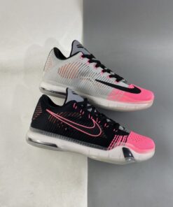 Nike Kobe 10 Elite Mambacurial Black Black Wolf Grey Pink Flash For Sale 1