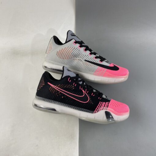 Nike Kobe 10 Elite Mambacurial Black Black Wolf Grey Pink Flash For Sale 1