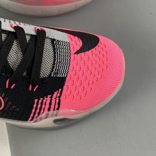 Nike Kobe 10 Elite Mambacurial Black Black Wolf Grey Pink Flash For Sale 3