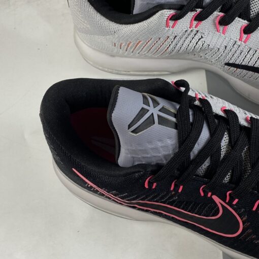 Nike Kobe 10 Elite Mambacurial Black Black Wolf Grey Pink Flash For Sale 4