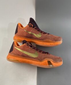 Nike Kobe 10 Silk Merlot Metallic Gold Villain Red Total Orange For Sale 1