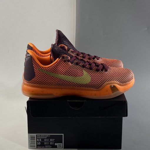 Nike Kobe 10 Silk Merlot Metallic Gold Villain Red Total Orange For Sale 7