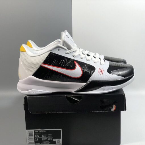 Nike Kobe 5 Protro Bruce Lee White Black Red For Sale 7