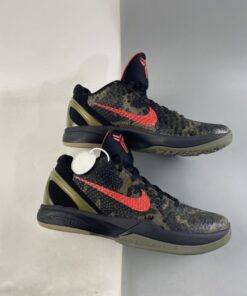 Nike Kobe 6 Italian Camo Black Khaki Olive Crimson For Sale 1