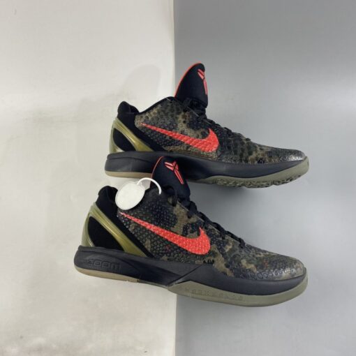 Nike Kobe 6 Italian Camo Black Khaki Olive Crimson For Sale 1