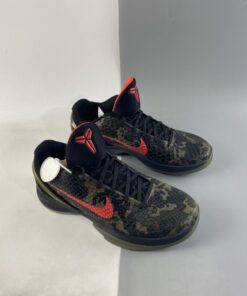 Nike Kobe 6 Italian Camo Black Khaki Olive Crimson For Sale 6