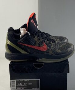 Nike Kobe 6 Italian Camo Black Khaki Olive Crimson For Sale 7