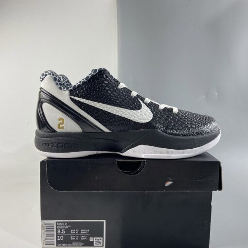 Nike Kobe 6 Protro Mamba Forever Black White Metallic Gold For Sale 7