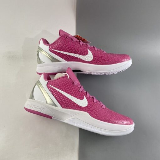 Nike Kobe 6 Protro Think Pink Pinkfire Metallic Silver White 1 1