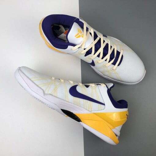 Nike Kobe 7 Lakers Home White Concord Del Sol Pure Platinum 1