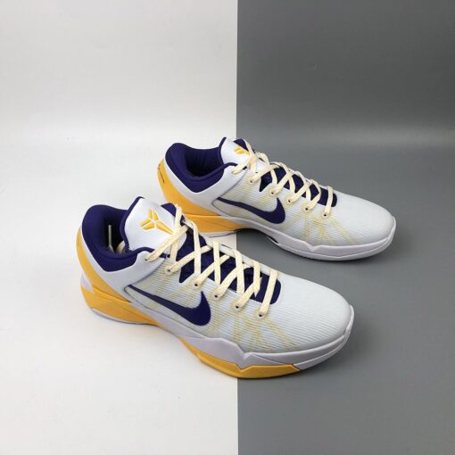 Nike Kobe 7 Lakers Home White Concord Del Sol Pure Platinum 5