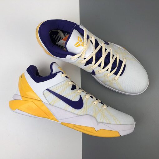 Nike Kobe 7 Lakers Home White Concord Del Sol Pure Platinum