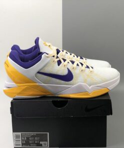 Nike Kobe 7 Lakers Home White Concord Del Sol Pure Platinum 6