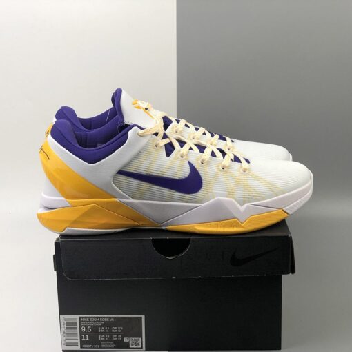 Nike Kobe 7 Lakers Home White Concord Del Sol Pure Platinum 6