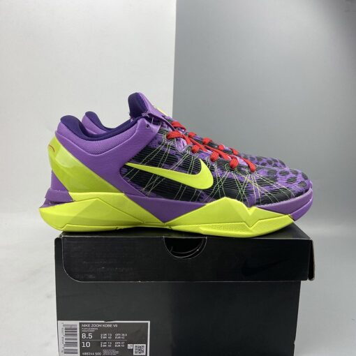 Nike Kobe 7 Supreme Christmas Day Leopard Violet Pop Volt Inc Action Red 7