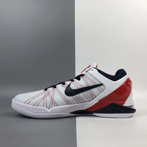 Nike Kobe 7 USA Olympic White Obsidian University Red For Sale 1