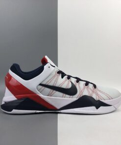 Nike Kobe 7 USA Olympic White Obsidian University Red For Sale