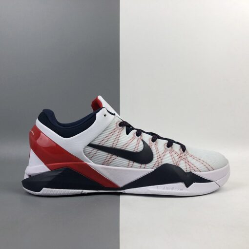 Nike Kobe 7 USA Olympic White Obsidian University Red For Sale