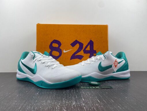 Nike Kobe 8 White Radiant Emerald FQ3549 101 For Sale 2