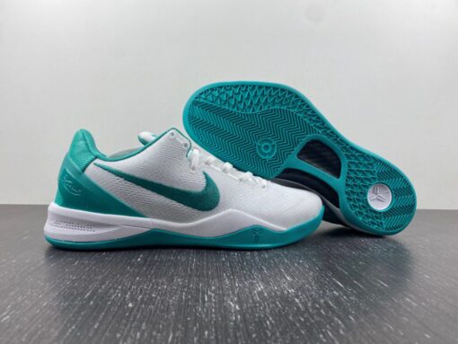 Nike Kobe 8 White Radiant Emerald FQ3549 101 For Sale