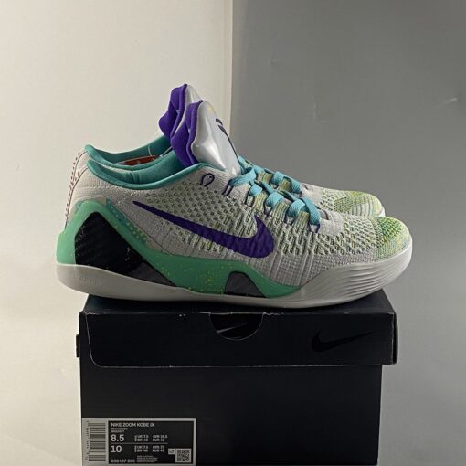 Nike Kobe 9 Elite Low Grey Green Blue For Sale 7